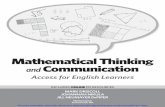 Mathematical Thinking Communication and