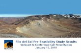 Filo del Sol Pre-Feasibility Study Results
