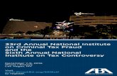33rd Annual National Institute on Criminal Tax Fraud and ...