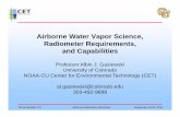 Airborne Water Vapor Science, Radiometer Requirements, and ...