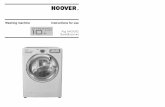 Washing machine Instructions for use - Hoover Service