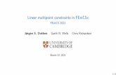 Linear multipoint constraints in FEniCSx - FEniCS 2021