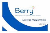 August 2019 NYSE: BERY