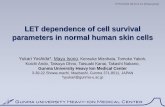 LET dependence of cell survival parameters in normal human ...