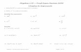 Algebra I CP Final Exam Review 2019 Chapter 8: Exponents