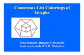 Consensus List Colorings of Graphs