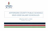 JEFFERSON COUNTY PUBLIC SCHOOLS 2019-2020 SALARY …