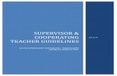 SUPERVISOR & COOPERATING TEACHER guidelines