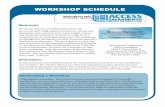 WORKSHOP SCHEDULE - Access Sacramento