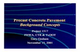 Precast Concrete Pavement Background Concepts