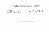 Energy Innovation Grant Program 2021 Application Instructions