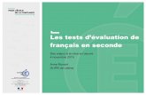 Les tests d’évaluation de français en seconde
