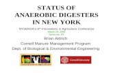 STATUS OF ANAEROBIC DIGESTERS IN NEW YORK