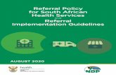Referral Policy for South African Health Services