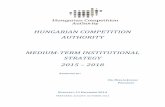 HUNGARIAN COMPETITION AUTHORITY MEDIUM-TERM …