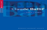 BALLIF CLAUDE - Durand Salabert Eschig