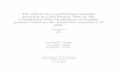 The e ects of a conditioning stimulus provided as Cold ...