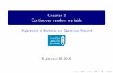 Chapter 2 Continuous random variable - KSU