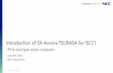 Introduction of SX-Aurora TSUBASA for ISC21