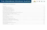 Top ClientBase Windows Queries