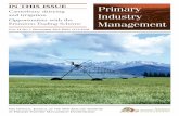 IN THIS ISSUE Primary Industry Management