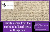 Family names from the northern Italian dialects in Hungarian