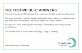 THE FESTIVE QUIZ: ANSWERS