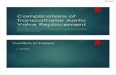 Complications of the Transcatheter Aortic Valve Replacement