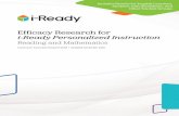 Efficacy Research for i-Ready Personalized Instruction