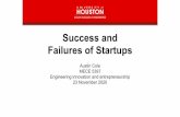 Success and Failures of Startups