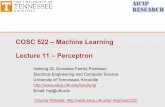 COSC 522 –Machine Learning Lecture 11 –Perceptron