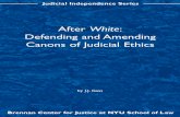 Defending and Amending Canons of Judicial Ethics