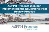 ASPPH Presents Webinar: Implementing the Educational Peer ...