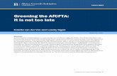 Greening the AfCFTA: It is not too late