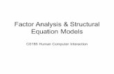 Factor Analysis & Structural Equation Models