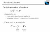 Particle equation of motion
