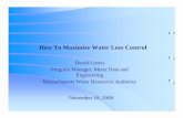 How To Maximize Water Loss Control