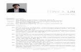 TONY X. LIN – Curriculum Vitae