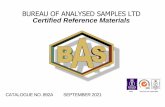 BUREAU OF ANALYSED SAMPLES LTD Certified Reference Materials