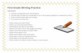 First Grade Writing Practice