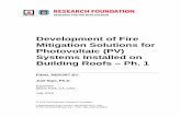 Development of Fire Mitigation Solutions for Photovoltaic ...