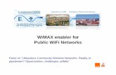 WiMAX enabler for Public WiFi Networks