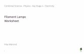 Worksheet Filament Lamps Combined Science - Physics - Key ...