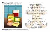 Making gingerbread men Ingredients