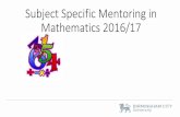 Mathematics Subject Mentor Training