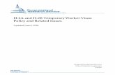 H-2A and H-2B Temporary Worker Visas: Policy and Related ...