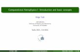 Computational Astrophysics I: Introduction and basic concepts