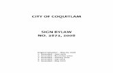 CITY OF COQUITLAM SIGN BYLAW NO. 3873, 2008