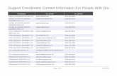 Support Coordinator Contact Information For People With ...
