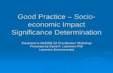 Good Practice – Socio- economic Impact Significance ...